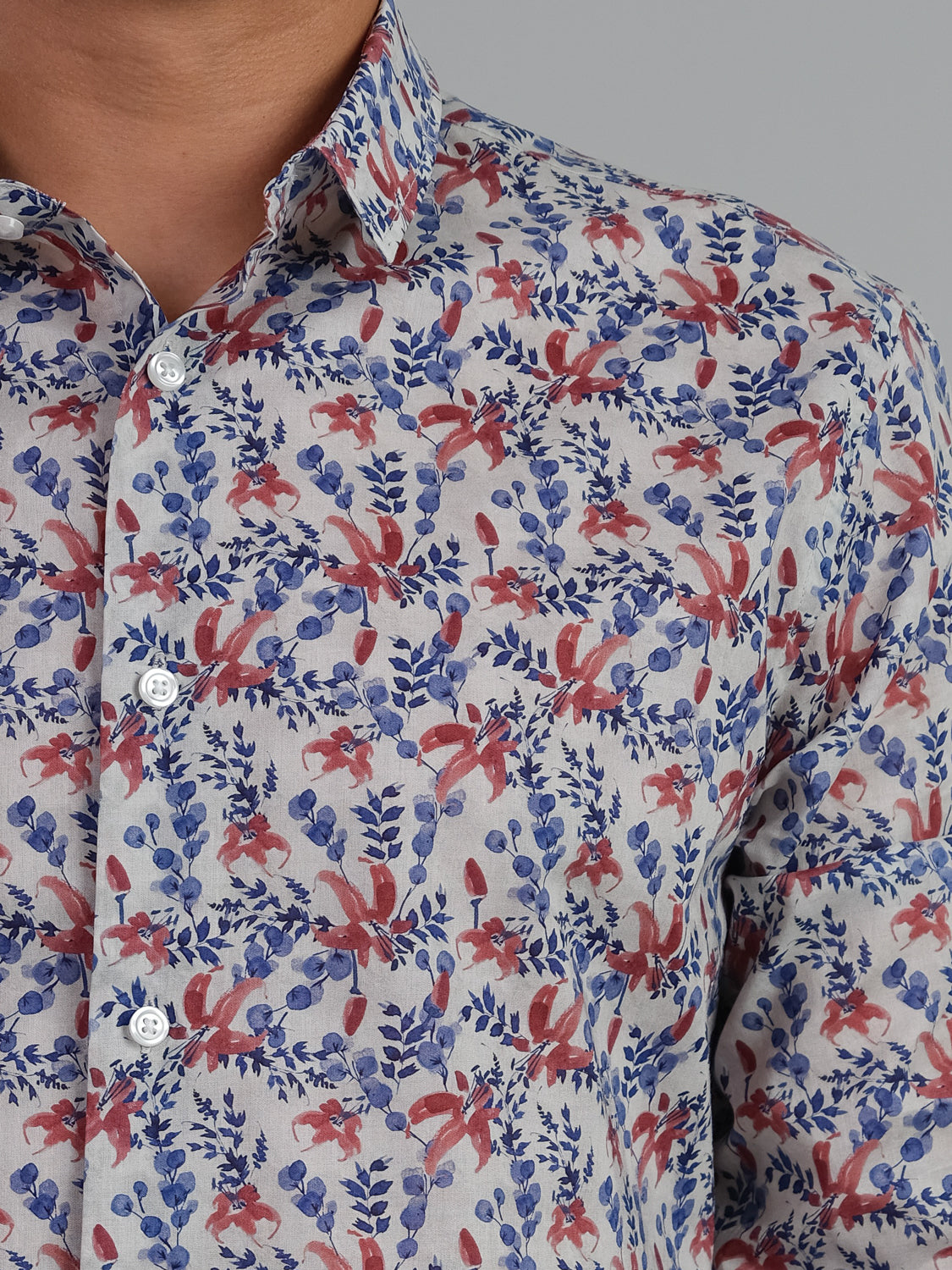 Mountain Lilly Long Sleeve Cotton Printed Shirt