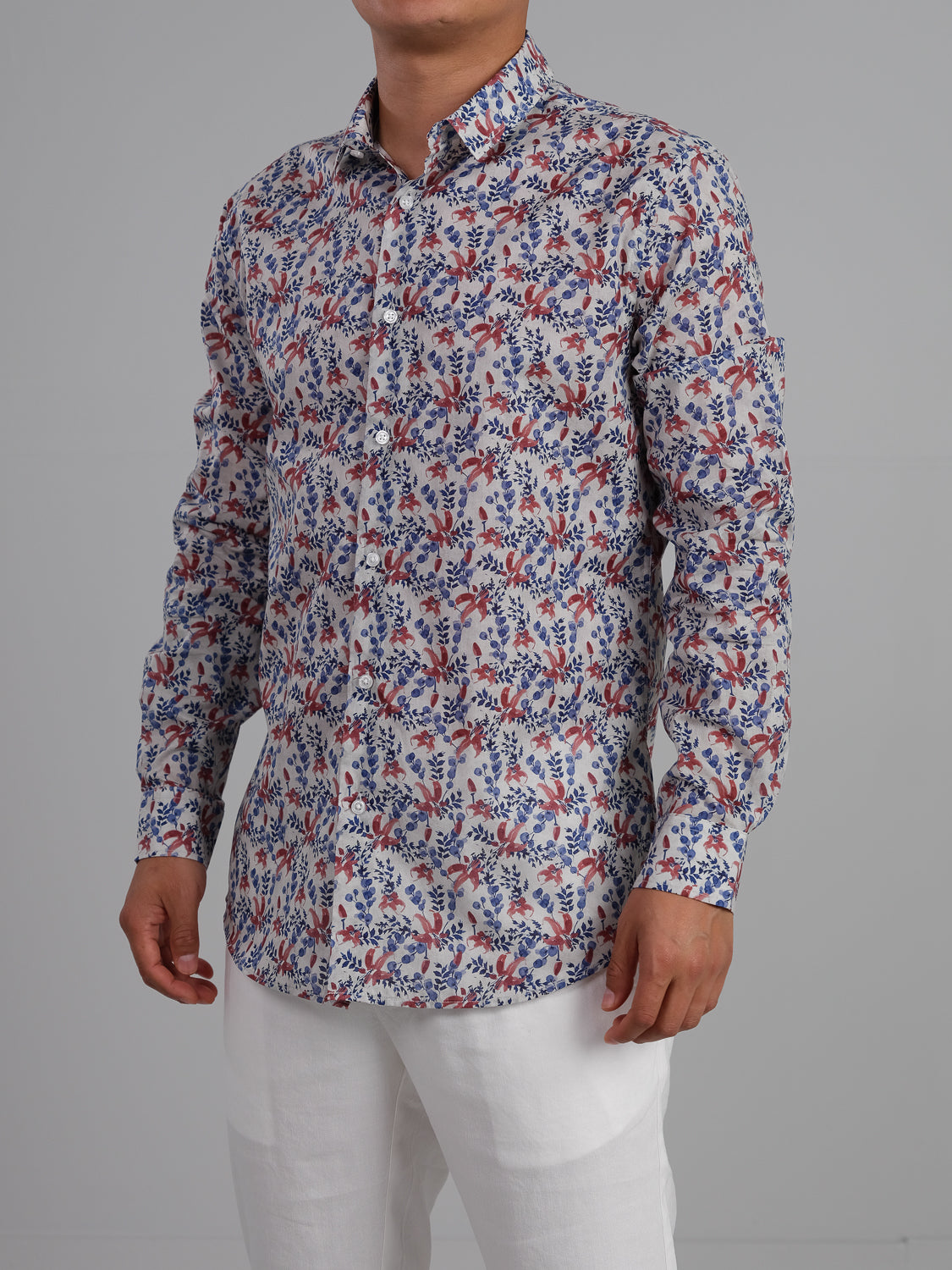 Mountain Lilly Long Sleeve Cotton Printed Shirt