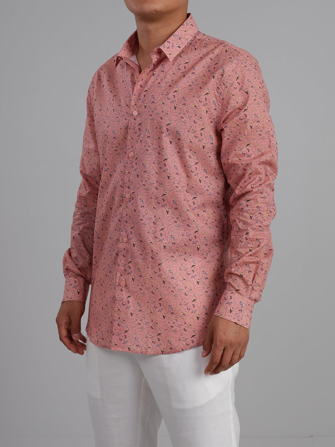 Goldfinch Long Sleeve Cotton Printed Shirt