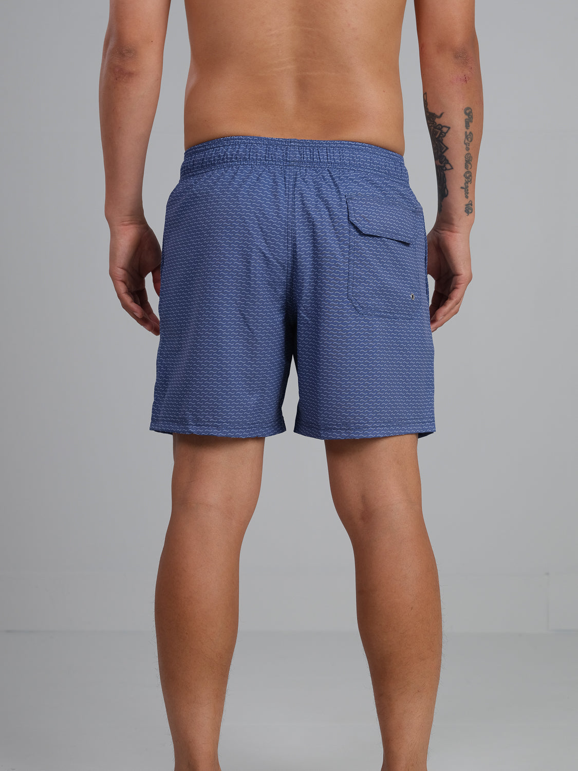 Waves Printed Waves Swim Trunk with Fast Dry and Stretch