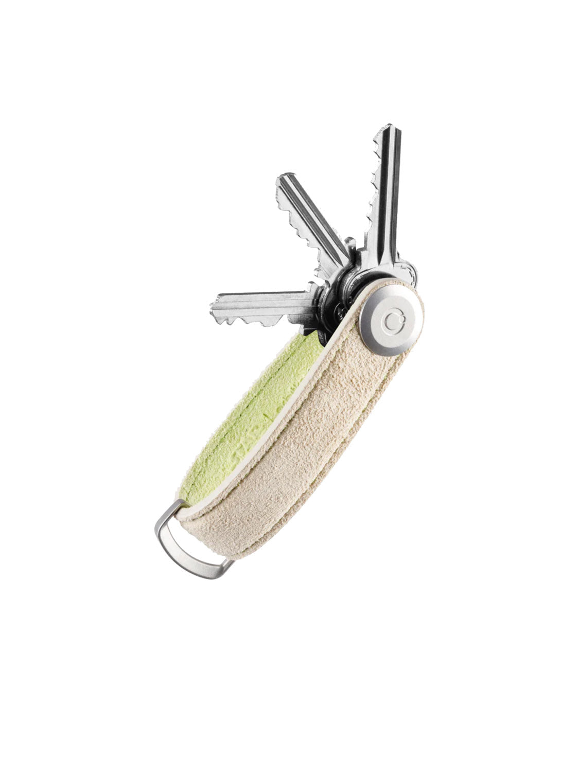 The Orbitkeys Star Wars Grogu Key Organizer is a compact beige and green key holder with metal keys fanned out like a pocketknife, shown on a white background.