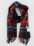 Wool Plaid Scarf with Self-Fringed Ends