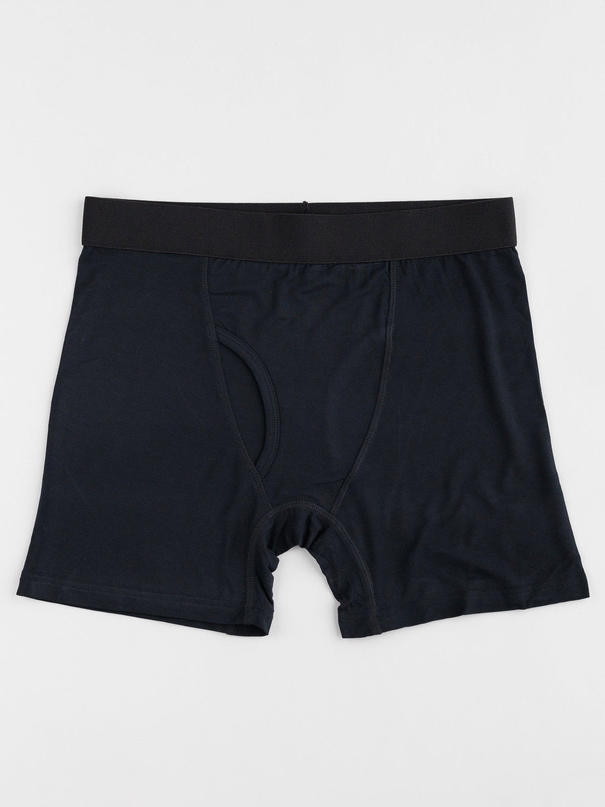 The ID Menswear Modal Boxer Briefs from the 3-pack feature a sleek black elastic waistband on a white background. The stretch fabric ensures smooth everyday comfort with a supportive contoured pouch.
