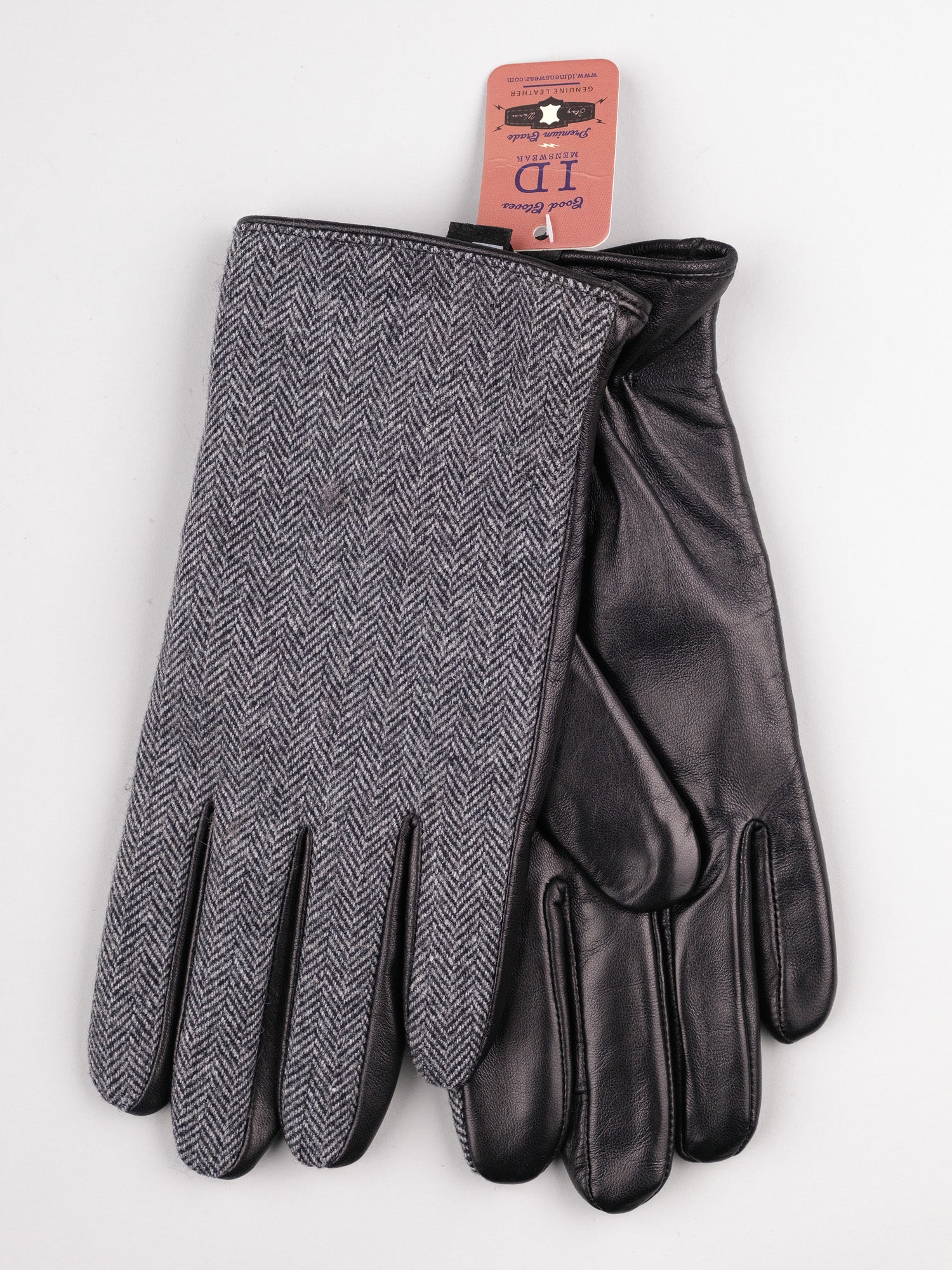 Nordic Tweed Leather Gloves