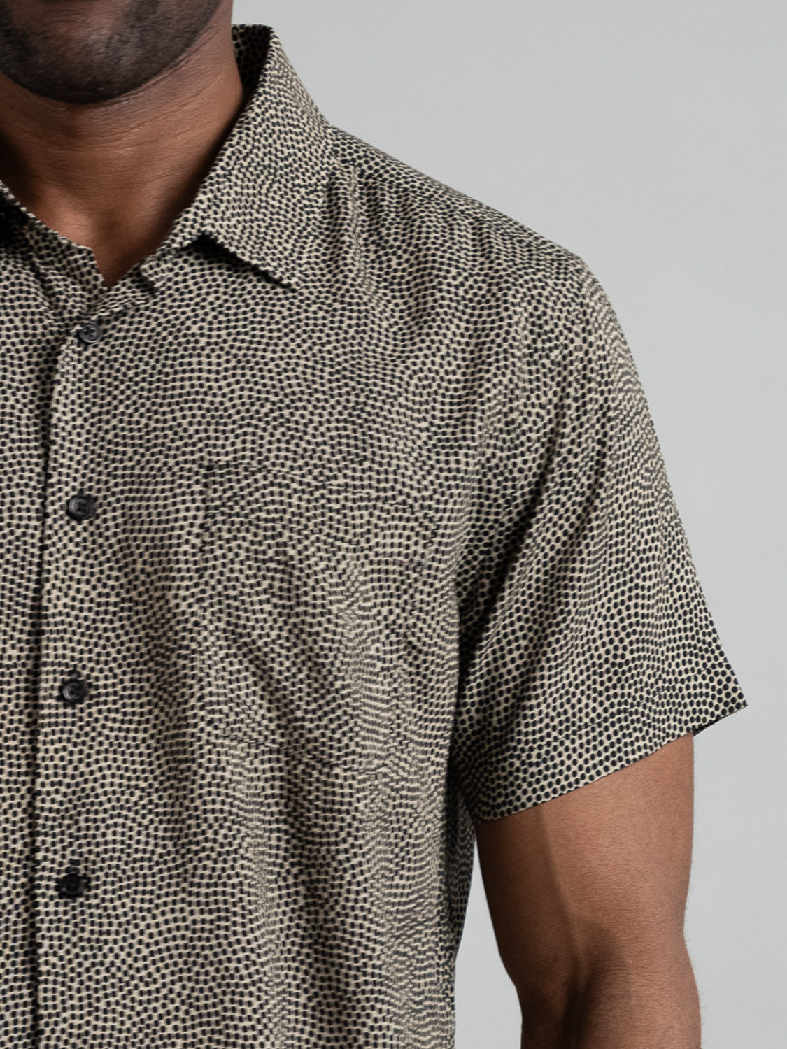 Spotty Short Sleeve Printed Rayon Shirt
