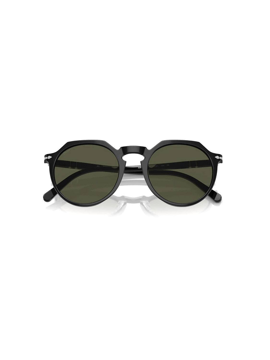 The Persol - PO3281 sunglasses feature a sleek acetate frame with round, dark-tinted lenses, a thin bridge, and minimalist earpieces. The modern design echoes Persols vintage style and is showcased against a white backdrop.