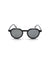 The A343C1G ID Polarized Sunglasses by ID Menswear feature black-rimmed, round frames and dark tinted CR39 polarized lenses with UV400 protection, shown against a plain white background.