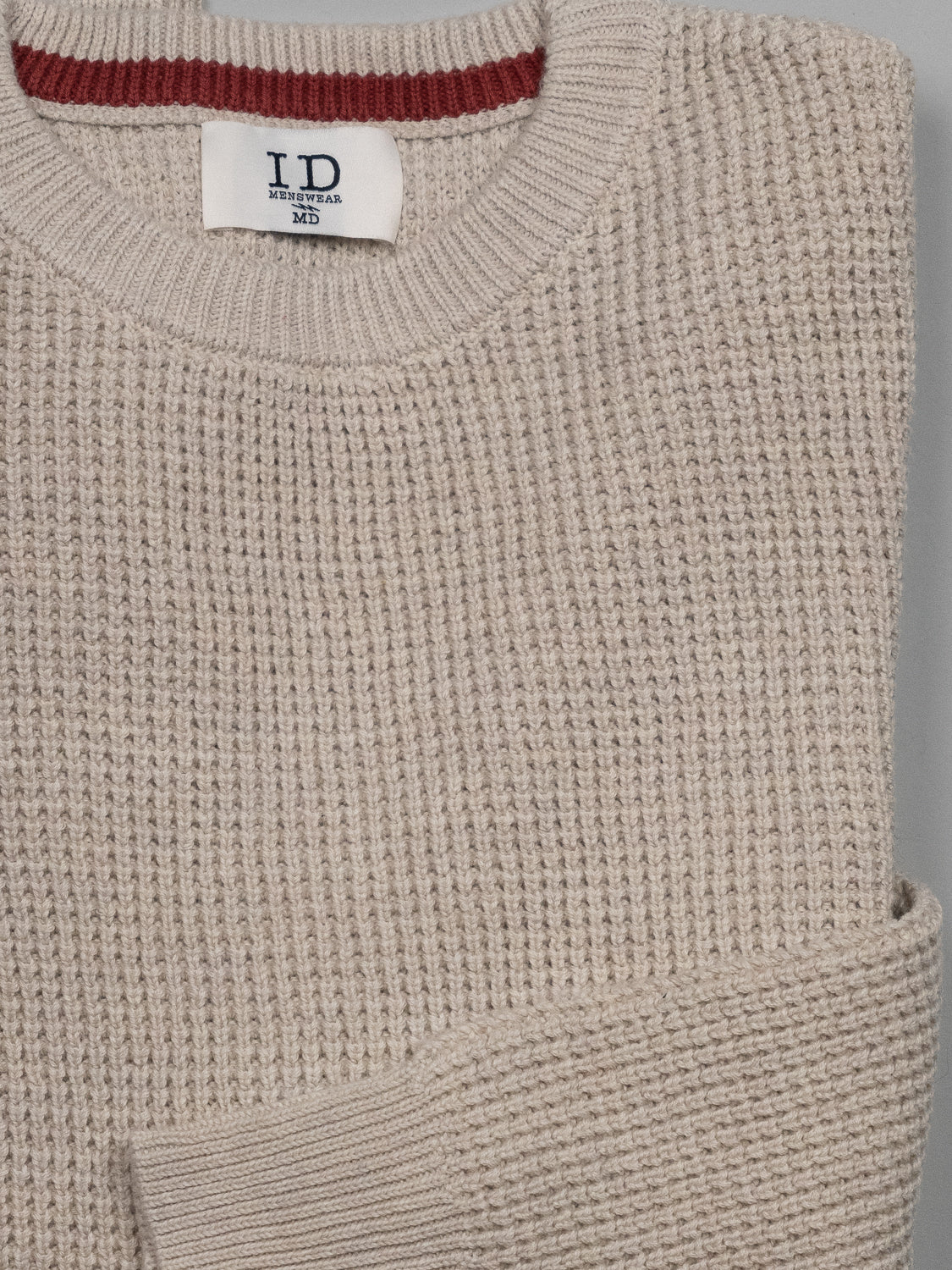 Ragnar Classic Waffle Knit Crew Neck Sweater - ID Menswear