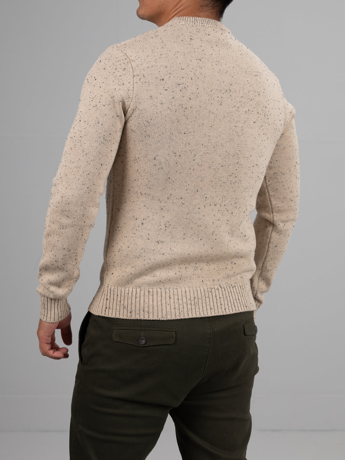 Malmo Crew Neck Speckled Cotton Sweater