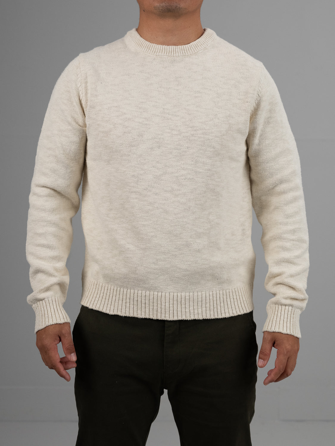 Odense Crew Neck Slub Yarn Sweater