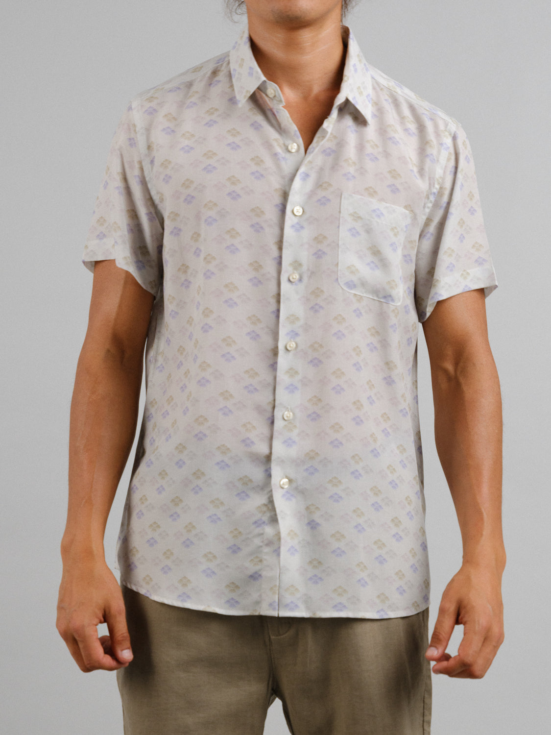 Hanabi Short Sleeve Printed Tencel Linen Shirt
