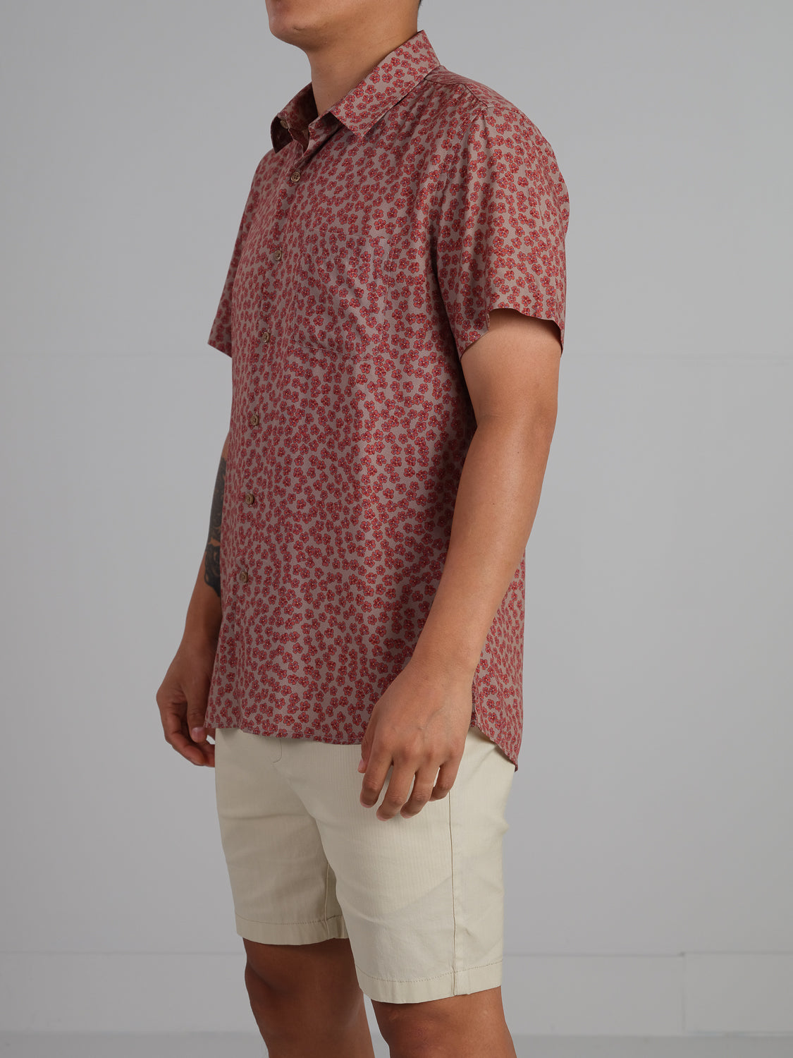 Ohau Short Sleeve Printed Rayon Shirt