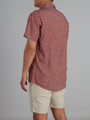 Ohau - Short sleeve printed rayon shirt