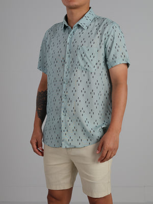 Polka - Short sleeve printed rayon shirt