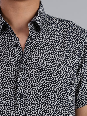 Daydot - Short sleeve printed rayon shirt