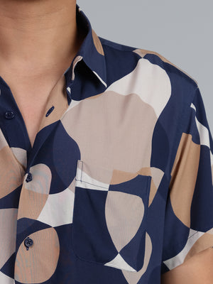Bubble - Short sleeve printed rayon shirt