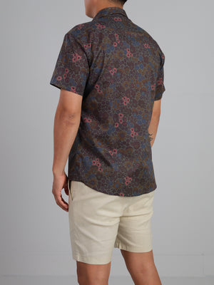 Meadow - Short sleeve 100% cotton printed shirt