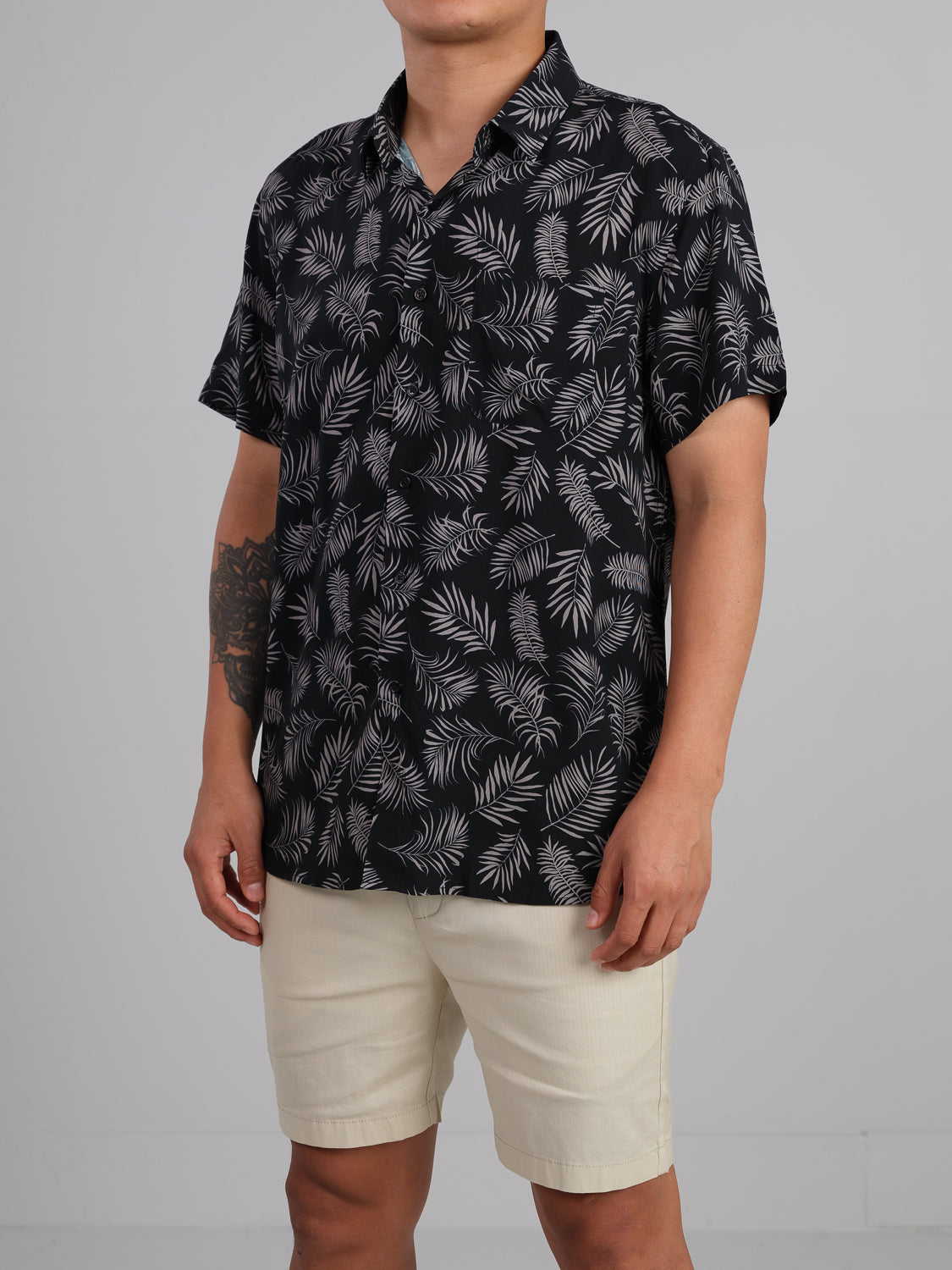 Palm Short Sleeve Printed Rayon Shirt