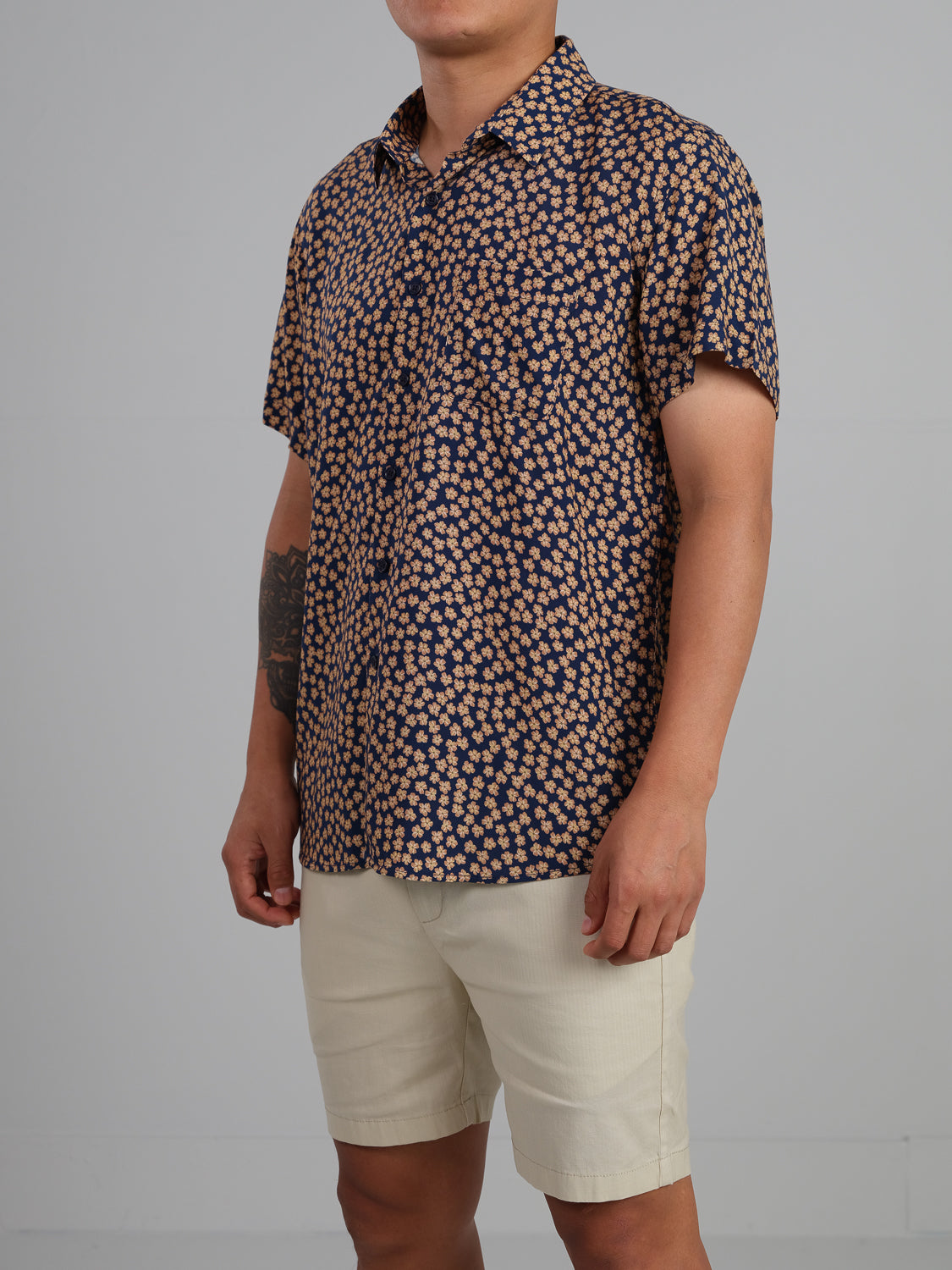 Ohau Short Sleeve Printed Rayon Shirt