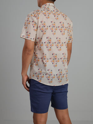 Osaka - Short sleeve 100% printed cotton shirt