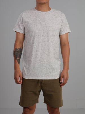 Outclass - Speckled crew neck t-shirt