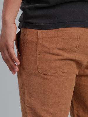Marine - Linen blend drawstring shorts