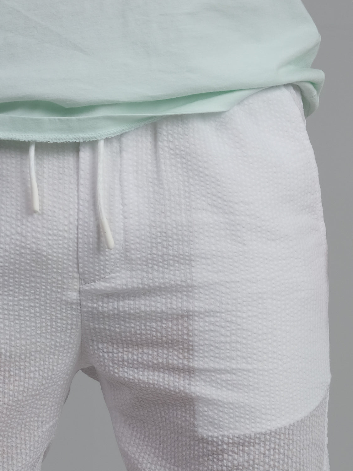 Topdraw Seersucker Drawstring Shorts