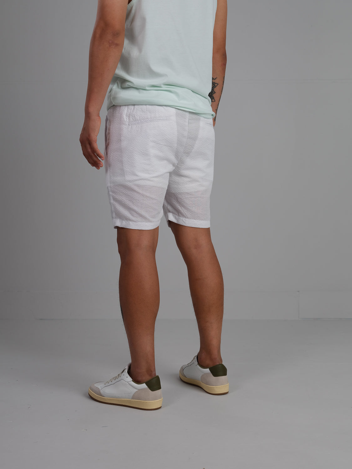 Topdraw Seersucker Drawstring Shorts