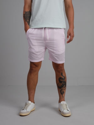 Topdraw - Seersucker drawstring shorts