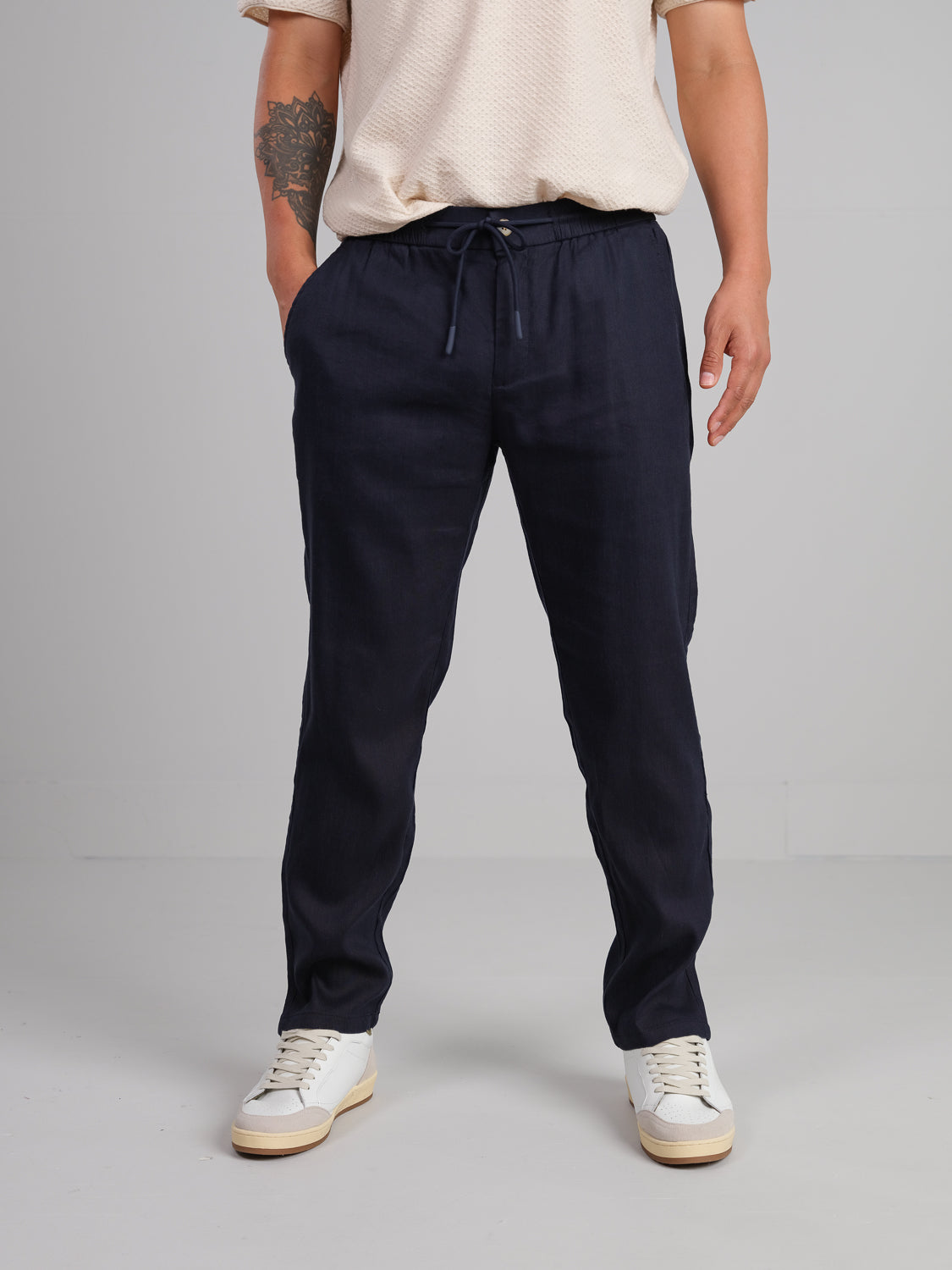 Bedford23 Linen Blend Drawstring Pant