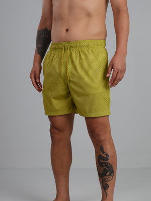 Waves - Printed waves swim trunk with fast dry and stretch