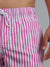 Magenta Lines Striped Swim Trunk with Fast Dry and Stretch
