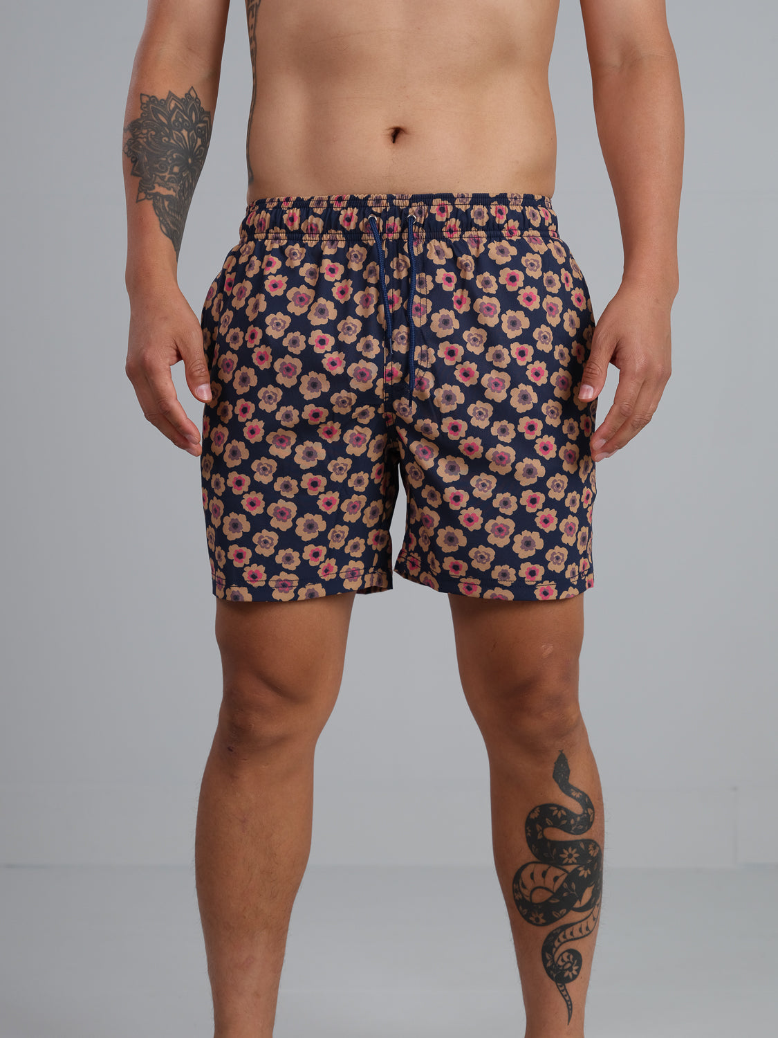 Hana Floral Printed Swim Trunk with Fast Dry and Stretch