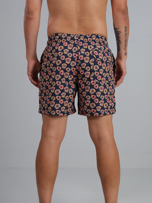 Hana - Floral printed swim trunk with fast dry and stretch