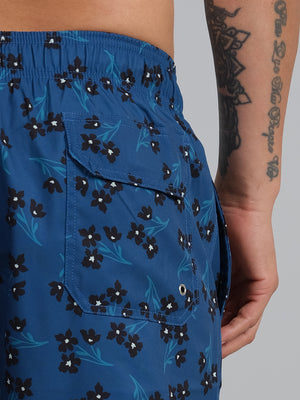 Daffodil - Floral printed swim trunk with fast dry and stretch