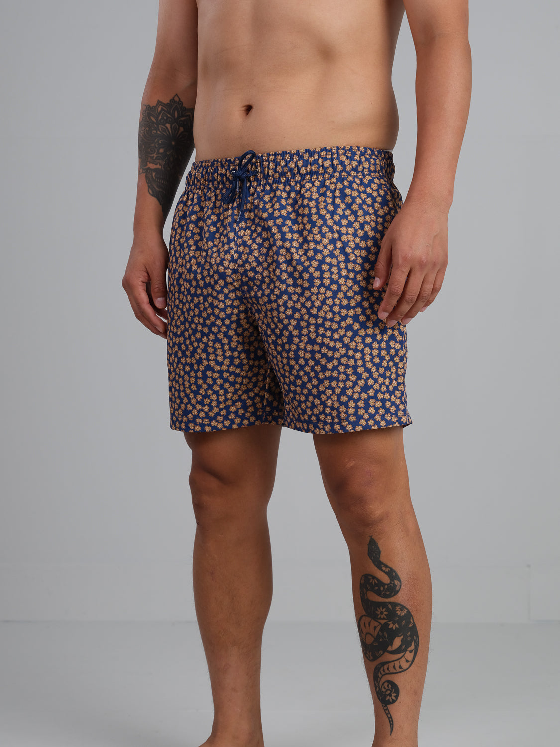 Ohau Floral Printed Swim Trunk with Fast Dry and Stretch