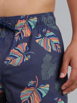 Palm - Printed swim trunk with fast dry and stretch