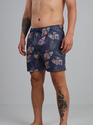 Palm - Printed swim trunk with fast dry and stretch