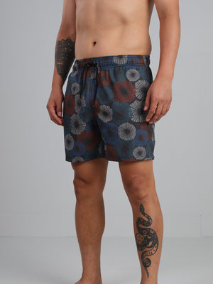 Kobe- Floral printed swim trunk with fast dry and stretch