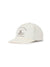 The Katin Cast Off Hat by Katin is a cream 5-panel recycled nylon hat with a curved brim, rope detail, frog on lily pad graphic, and “SEE YOU OUT THERE” plus “Kanvas by Katin” on the front; features adjustable snapback closure.