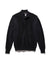 The Denver Cooling Mock Neck Sweater by Flag and Anthem is a dark knit, athletic fit sweater with long sleeves, a mock neck collar, and a four-button placket, shown laid flat on a white background.