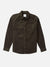 The Katin Granada Shirt is a dark brown, long-sleeve, button-down cotton corduroy shirt with a collar and single chest pocket, shown laid flat on a white background.