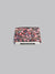 A folded Liberty™ Jo Pocket Square by ID Menswear, featuring a red and pink floral print on black Tana Lawn cotton, is partially packaged in a white “Pocket Square” box against a plain grey background.