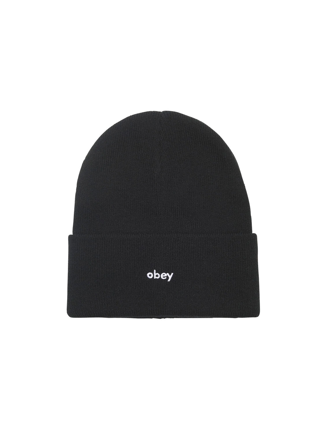 The Obey Karma Beanie from Obey is a classic fit, black beanie featuring a folded brim with Obey in small white embroidery on the front. Made from soft acrylic, its simple and minimalist design ensures comfortable wear.