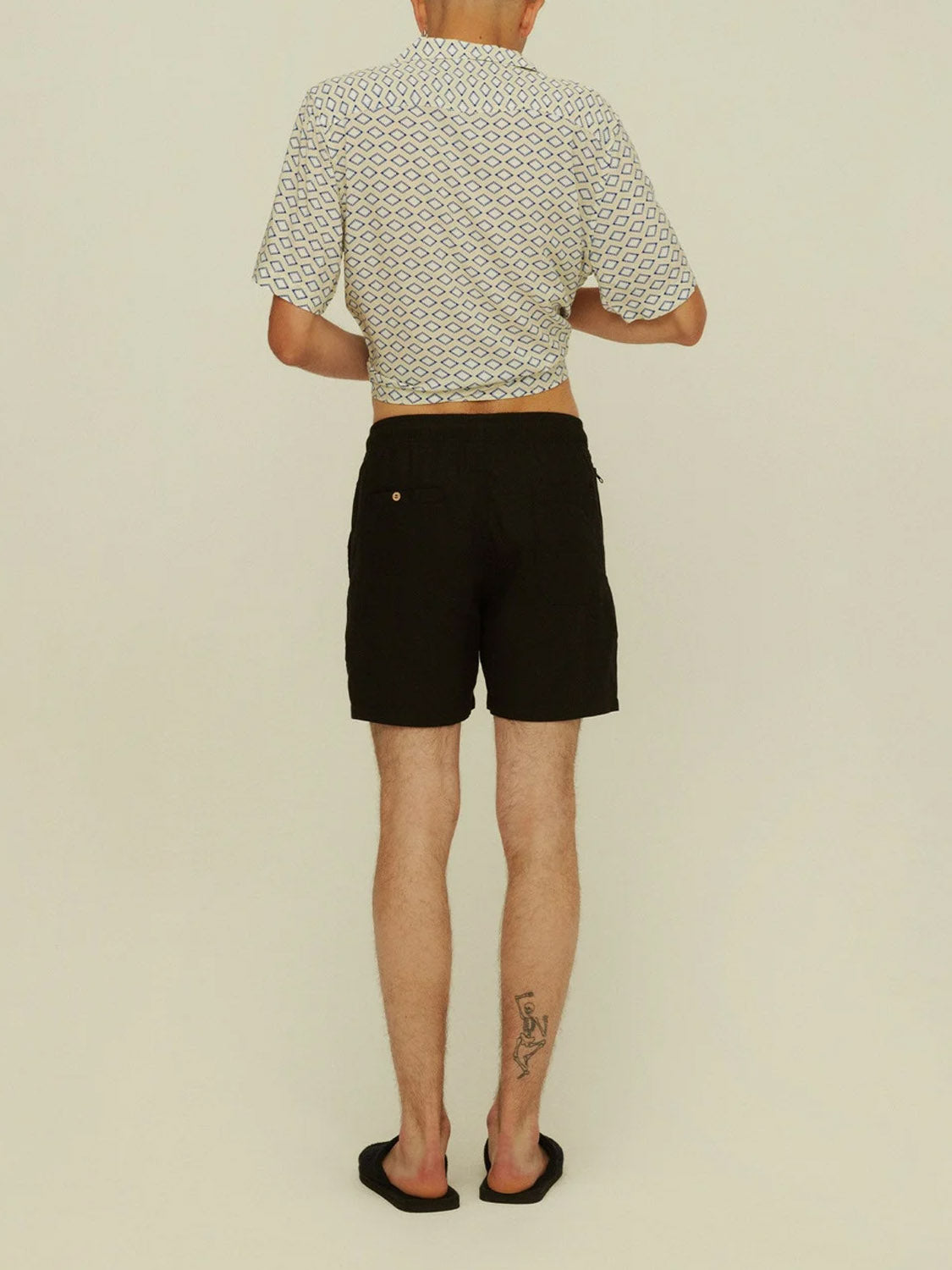 OAS Linen Shorts With Coated Drawstring