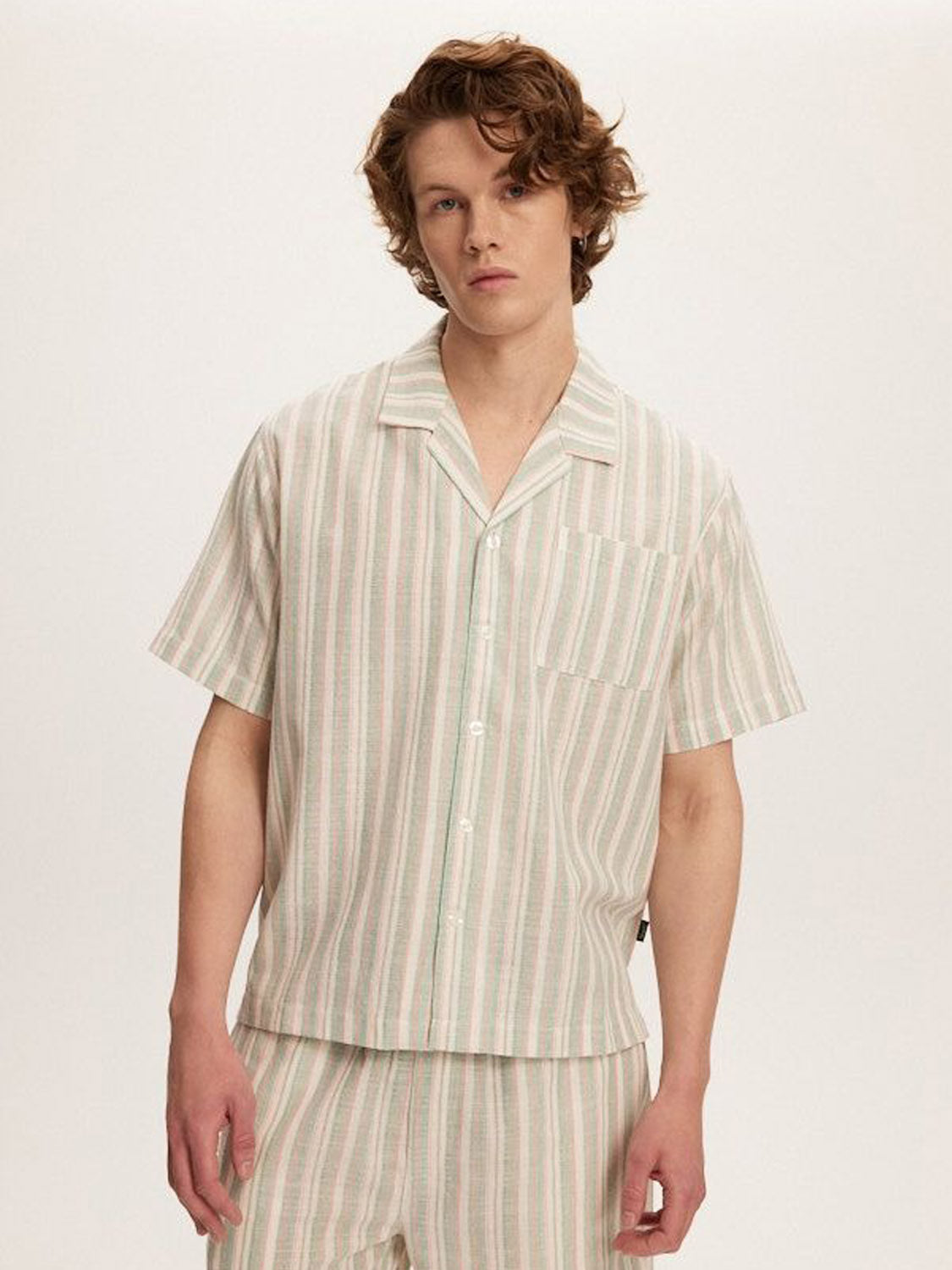 Kuwalla Linen Stripe Short Sleeve Shirt