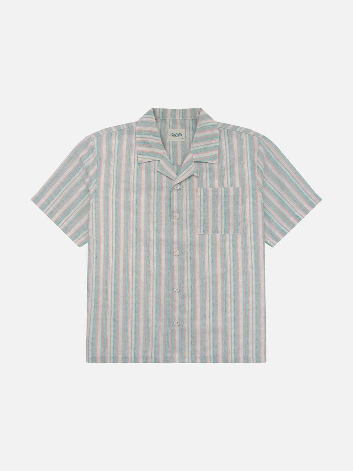 Kuwalla Linen Stripe Short Sleeve Shirt