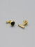 Gold Plated Silver Gemstone Cufflink