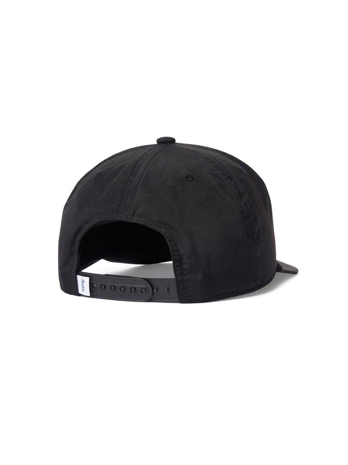 Katin Splash Hat by Katin shown from the back with an adjustable snapback closure and a small white tag on the strap. Made from recycled nylon for eco-friendly style.