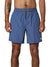 A man with a tattoo on his left arm wears Katin Poolside Volley swim trunks, featuring an elastic waistband, against a white background. Only his torso and legs are shown.